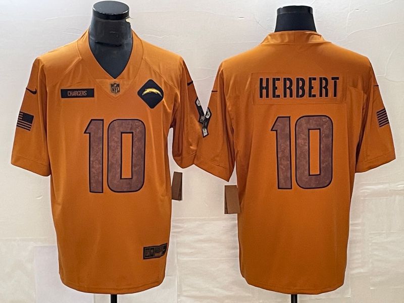 Men Los Angeles Chargers #10 Herbert brown Nike 2023 Salute To Service Limited NFL Jersey->los angeles chargers->NFL Jersey